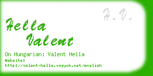 hella valent business card